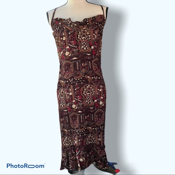 Scarlett | Brown Floral Summer Dress - Picture 1 of 7